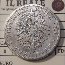 GERMANIA PRUSSIA GUGLIELMO I  2 MARK 1876